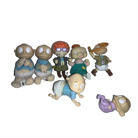 VINTAGE LOT OF 7 BURGER KING HAPPY MEAL  RUGRATS TOYS - Picture 1 of 8